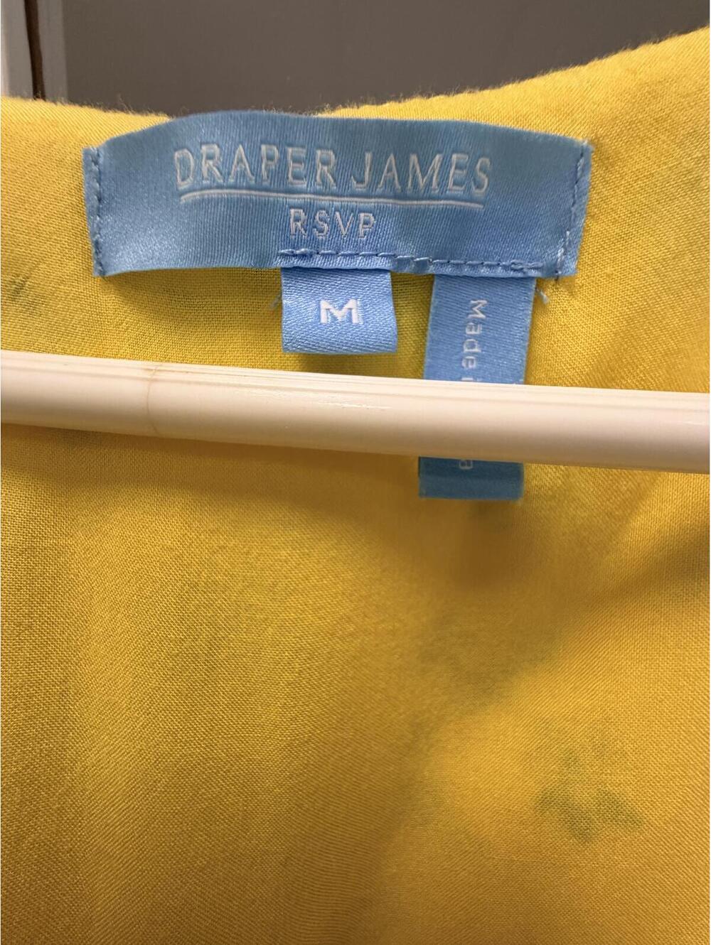 Draper James RSVP Yellow Floral Ruffle Wrap Dress Size M - Picture 8 of 8